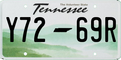 TN license plate Y7269R