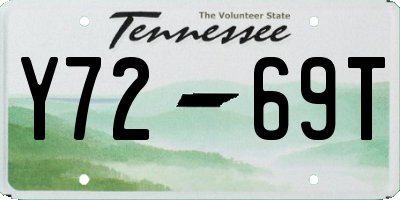 TN license plate Y7269T