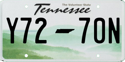TN license plate Y7270N