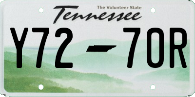 TN license plate Y7270R