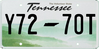 TN license plate Y7270T