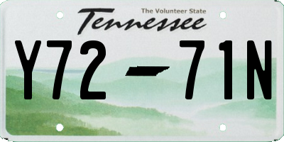 TN license plate Y7271N