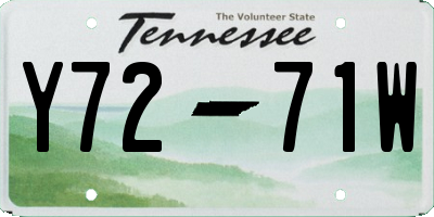 TN license plate Y7271W