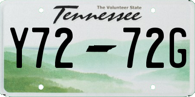 TN license plate Y7272G