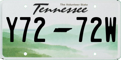 TN license plate Y7272W