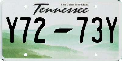 TN license plate Y7273Y