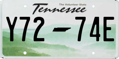 TN license plate Y7274E