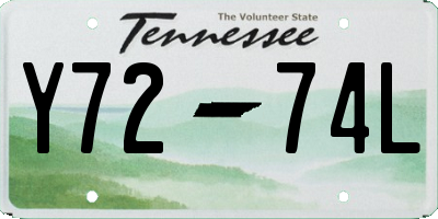 TN license plate Y7274L