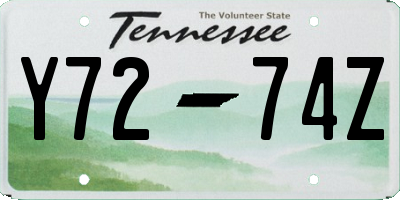 TN license plate Y7274Z