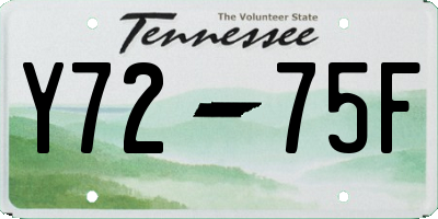 TN license plate Y7275F