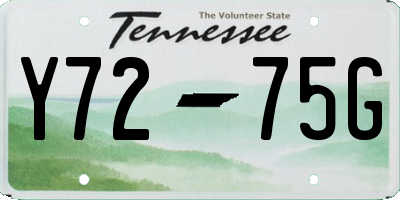 TN license plate Y7275G