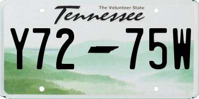TN license plate Y7275W