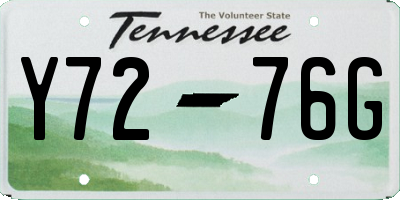 TN license plate Y7276G
