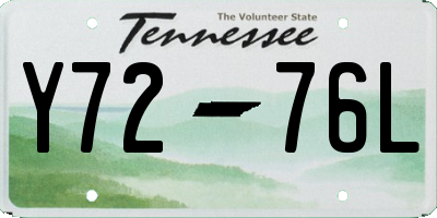 TN license plate Y7276L