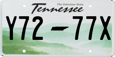 TN license plate Y7277X
