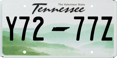 TN license plate Y7277Z