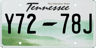 TN license plate Y7278J