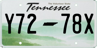 TN license plate Y7278X