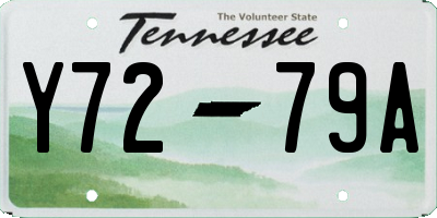 TN license plate Y7279A