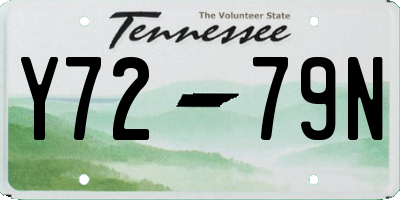 TN license plate Y7279N