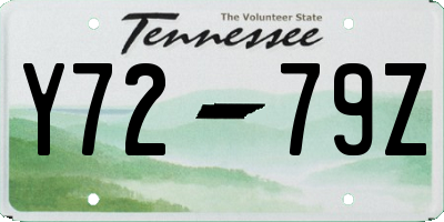 TN license plate Y7279Z