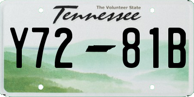 TN license plate Y7281B