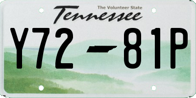 TN license plate Y7281P