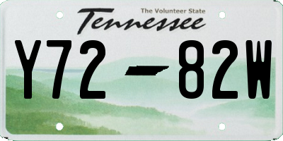 TN license plate Y7282W
