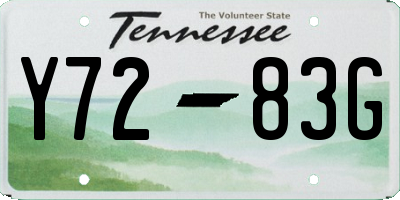 TN license plate Y7283G