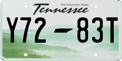 TN license plate Y7283T
