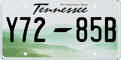 TN license plate Y7285B