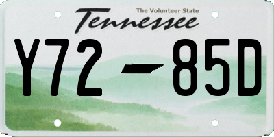 TN license plate Y7285D
