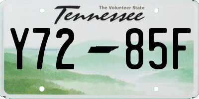 TN license plate Y7285F