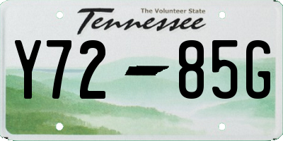 TN license plate Y7285G
