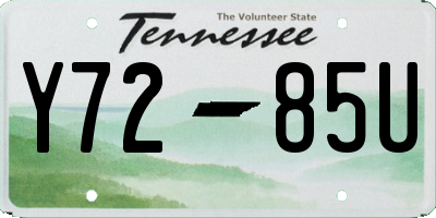 TN license plate Y7285U