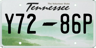 TN license plate Y7286P