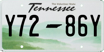 TN license plate Y7286Y