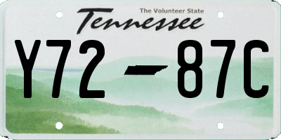 TN license plate Y7287C
