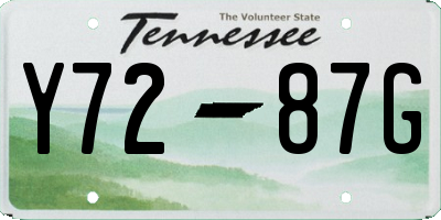 TN license plate Y7287G