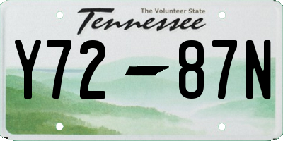TN license plate Y7287N