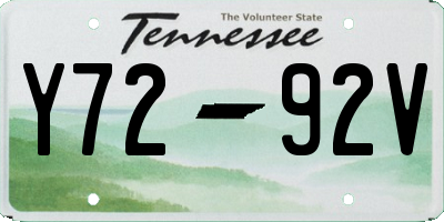 TN license plate Y7292V