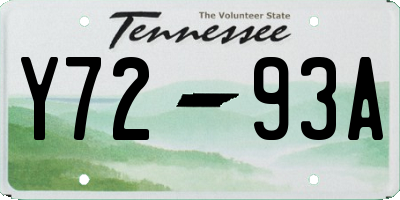 TN license plate Y7293A