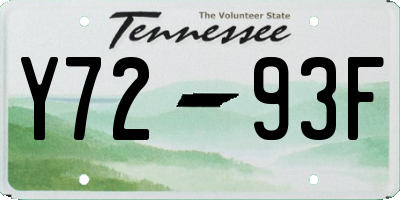TN license plate Y7293F