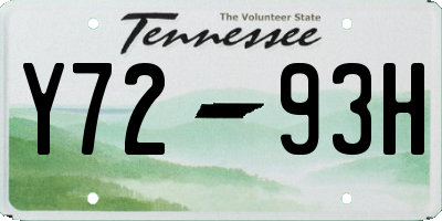 TN license plate Y7293H