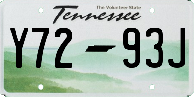TN license plate Y7293J