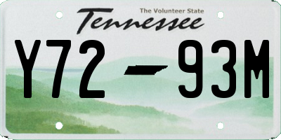 TN license plate Y7293M