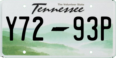 TN license plate Y7293P