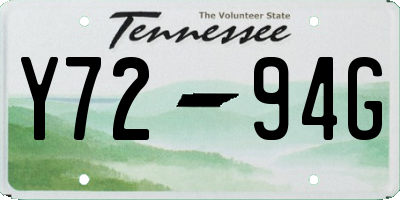 TN license plate Y7294G