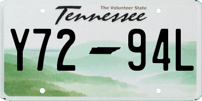 TN license plate Y7294L