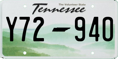 TN license plate Y7294O